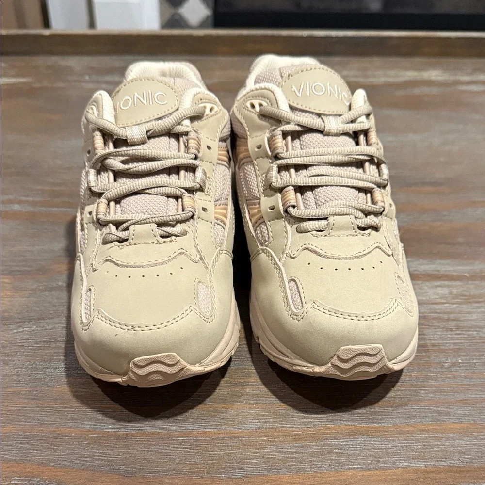 Vionic Walker‎ Classic Orthotic Walking Shoes Stone Taupe Size 5 NWOB Comfort